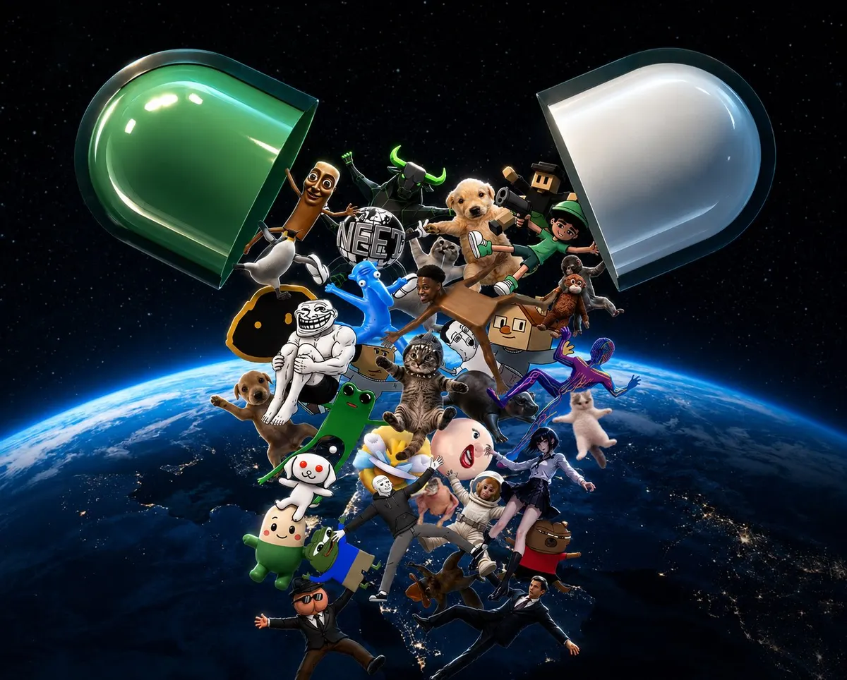 The pill opens above the world and every legend pours out